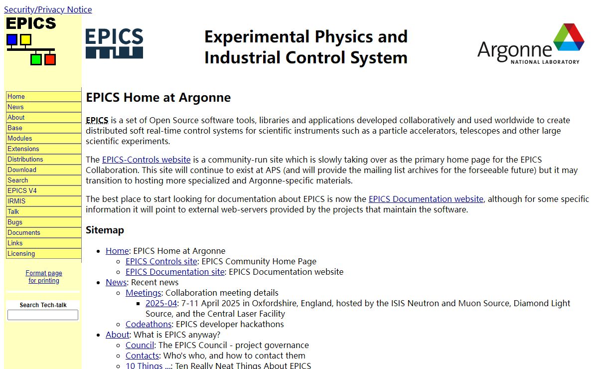 EPICS - Experimental Physics and Industrial Control System