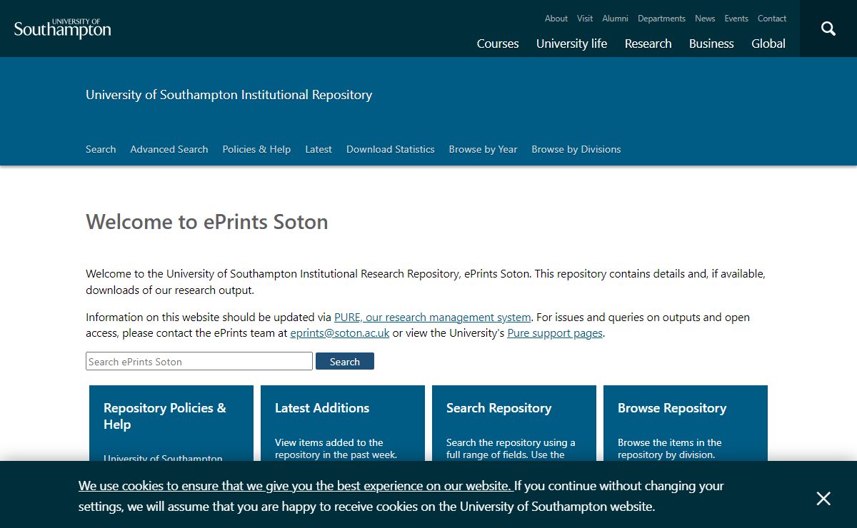 Welcome to ePrints Soton - ePrints Soton