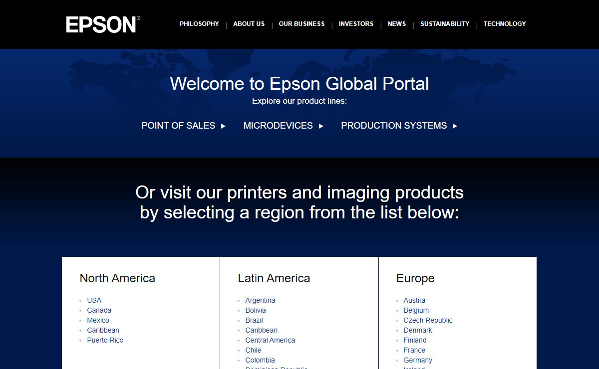 Epson Global Portal