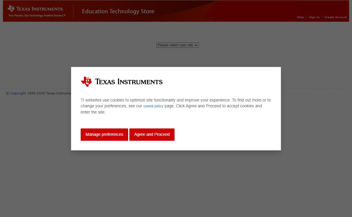 Education Technology Store by Texas Instruments