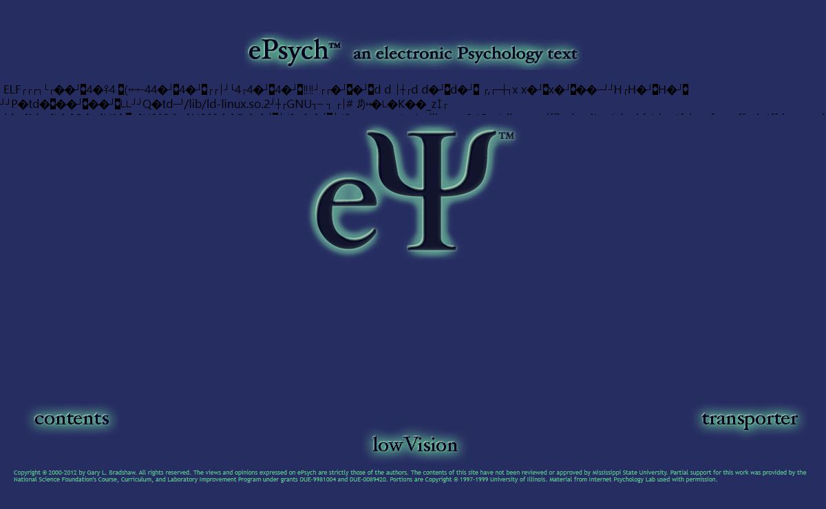 ePsych: An electronic Psychology text