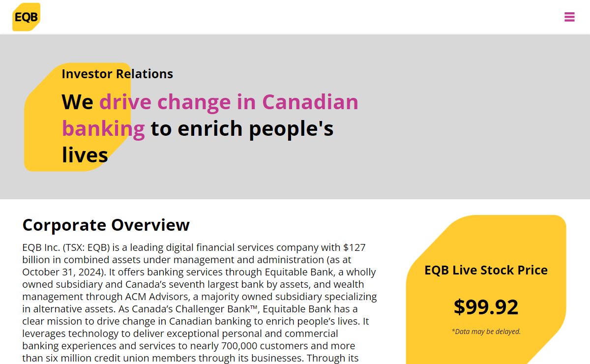 EQB Investor Relations
