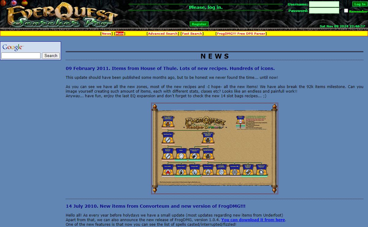 EqSearchPro. Everquest Advanced Search Engine
