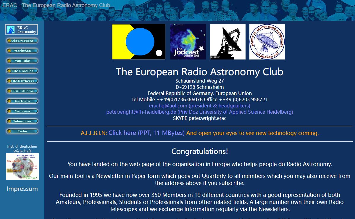 ERAC - The European Radio Astronomy Club