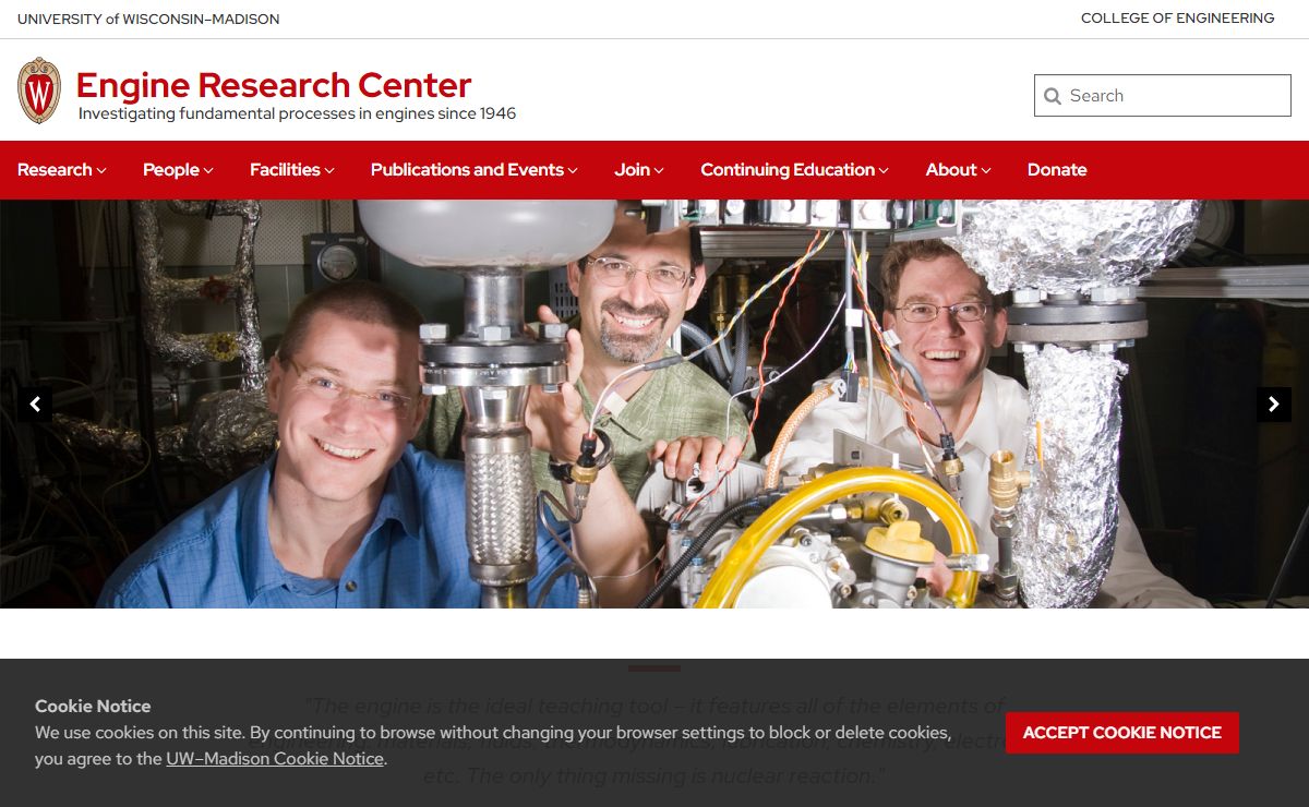 Engine Research Center – Investigating fundamental processes in engines since 1946 – UW–Madison
