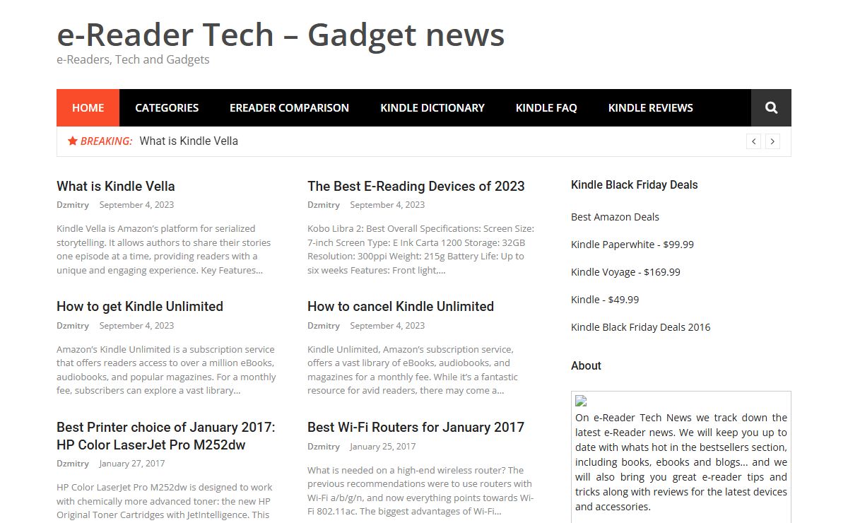 e-Reader Tech – Gadget news – e-Readers, Tech and Gadgets
