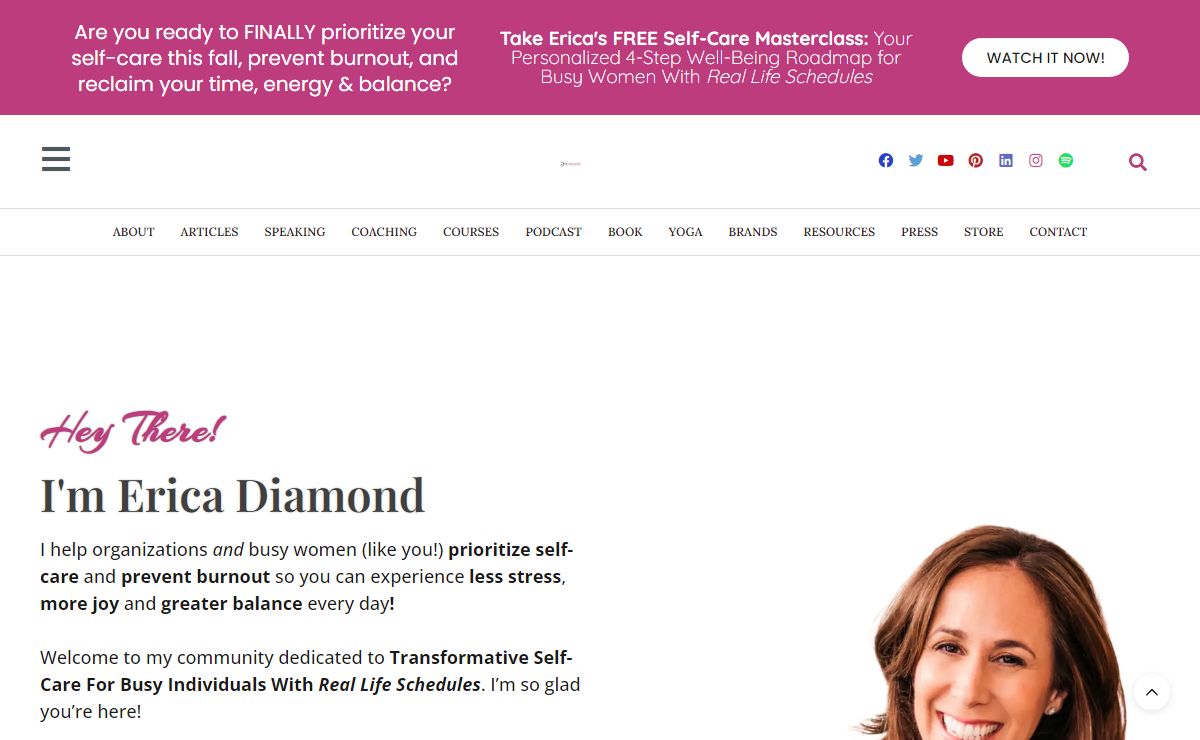 Self-Care for Women | Life Coach for Women | Erica Diamond