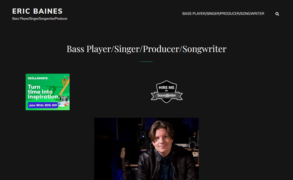 Eric Baines – Bass Player/Singer/Songwriter/Producer
