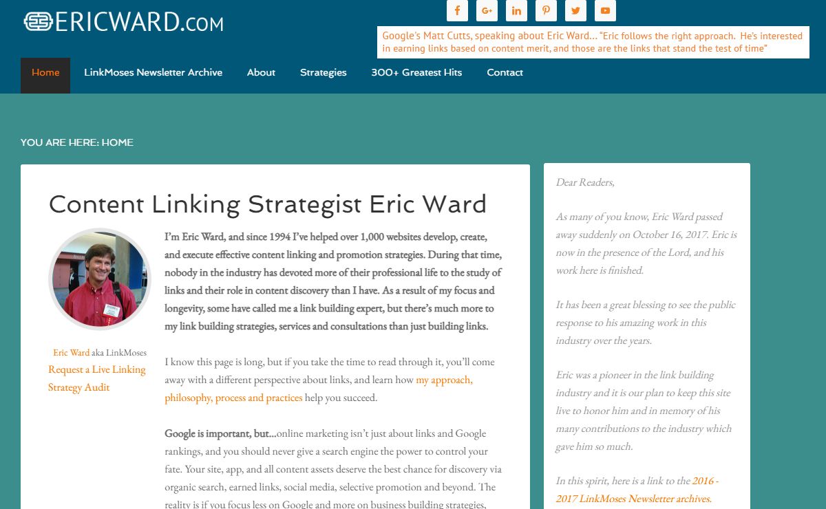 Content Linking Strategist Eric Ward - EricWard.com