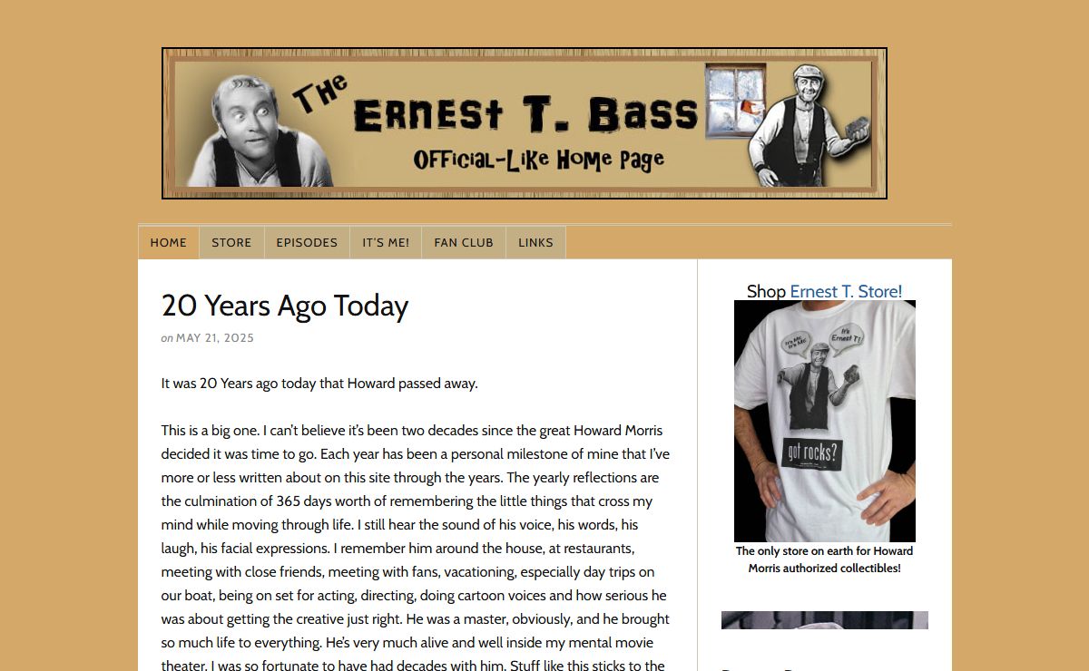 ErnestT.com — Official home of Ernest T. Bass