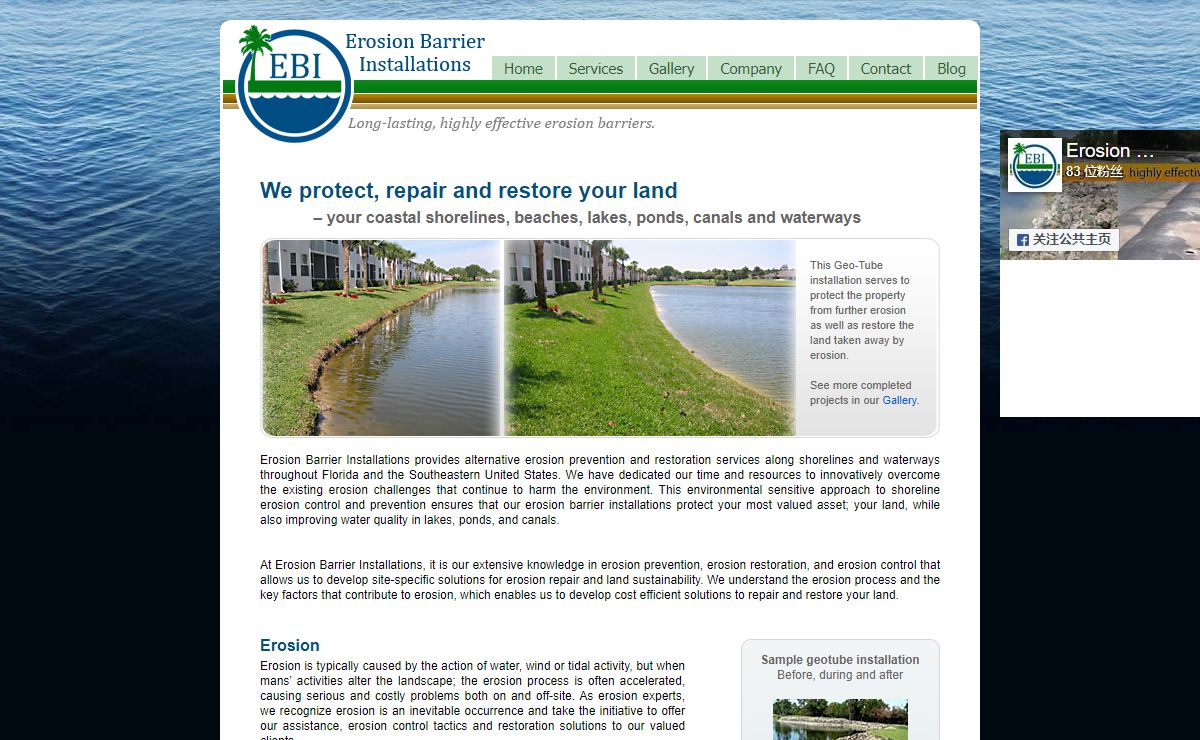 We protect, repair and restore your land from erosion