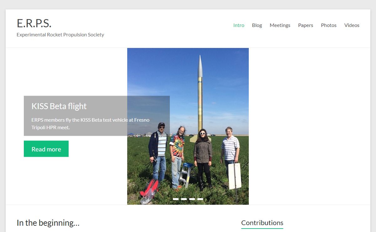 E.R.P.S. – Experimental Rocket Propulsion Society