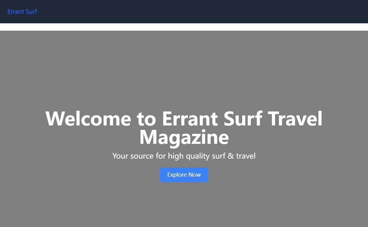Errant Surf Travel Magazine | Gatsby TailwindCSS Starter