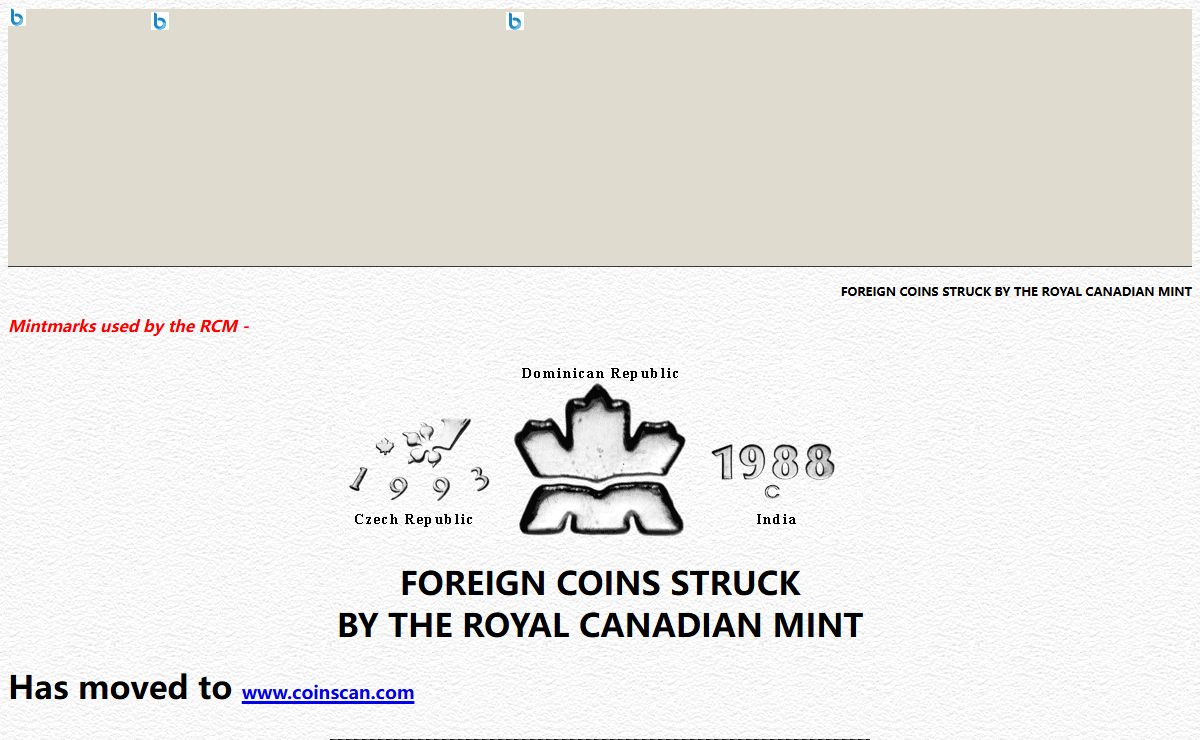 FOREIGN COINS STRUCK BY THE ROYAL CANADIAN MINT