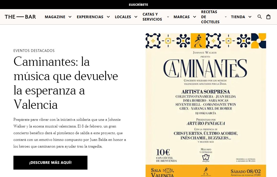 Experiencias, eventos y productos inigualables | The Bar España