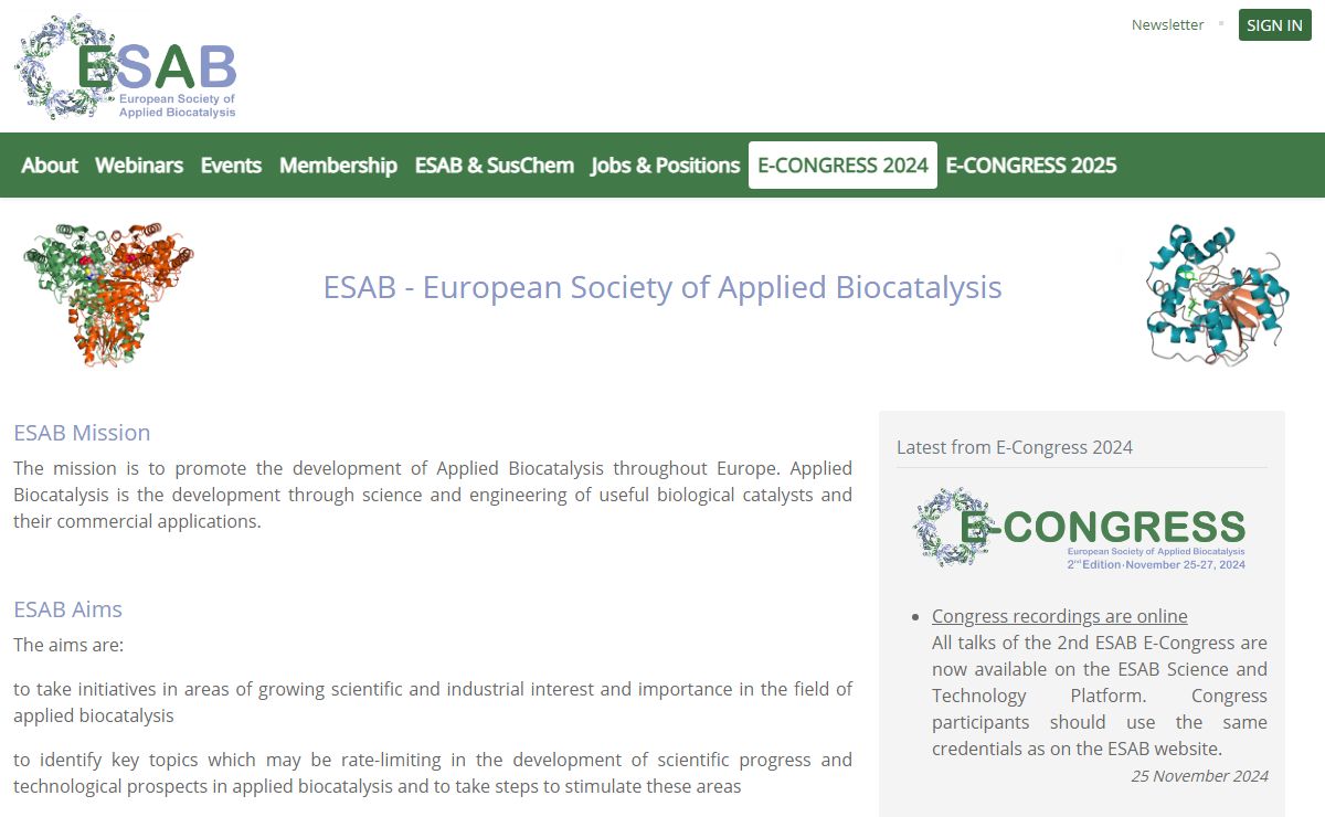 ESAB - European Society of Applied Biocatalysis - Home