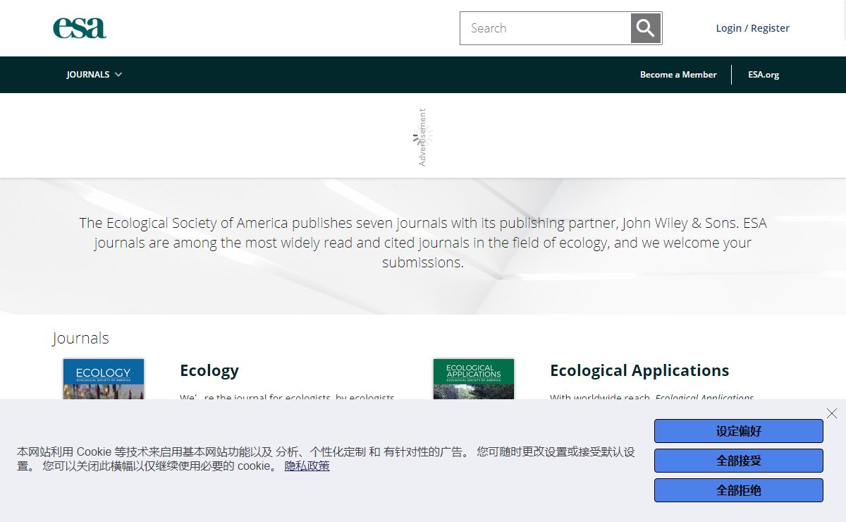 ESA Journals: Home - Wiley Online Library