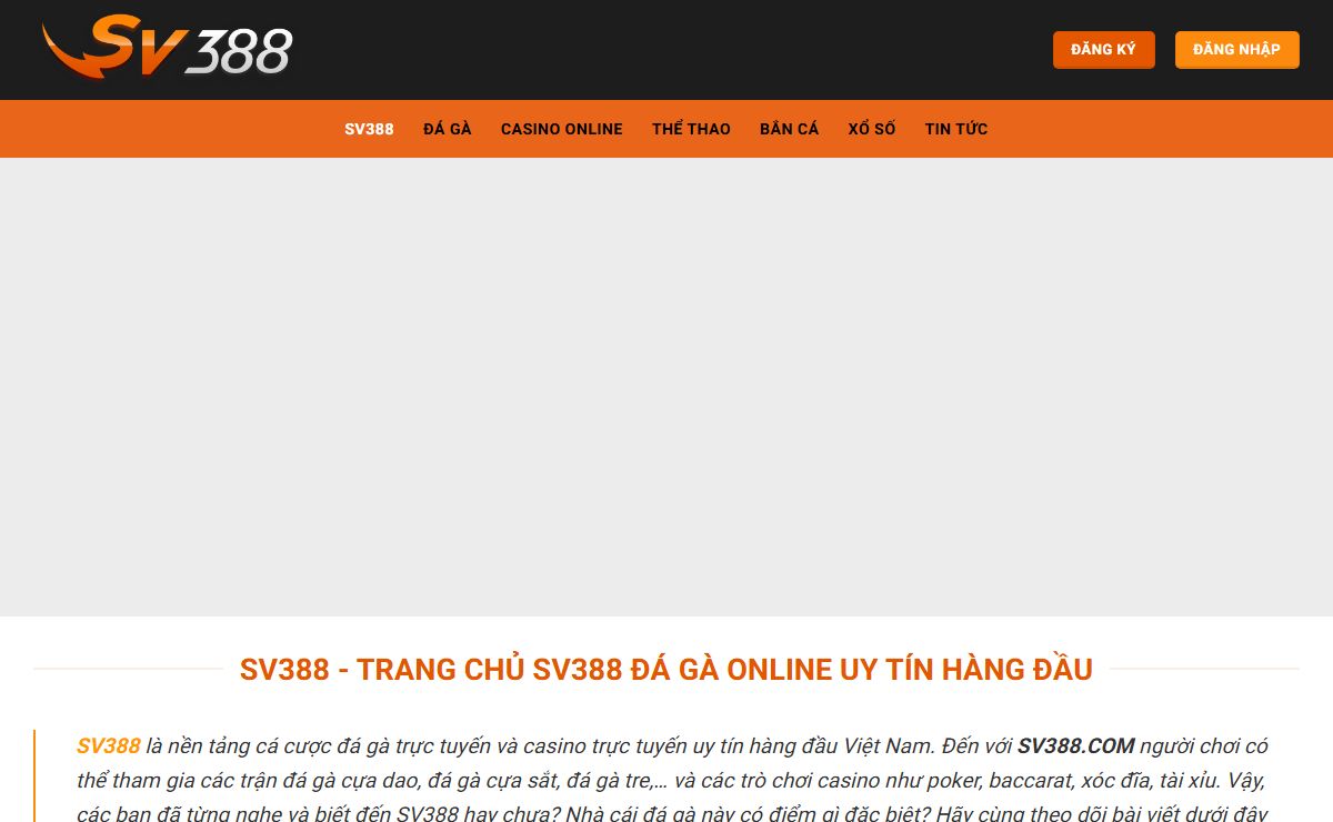 SV388 - Trang Chủ SV388 Đá Gà Online Uy Tín Hàng Đầu