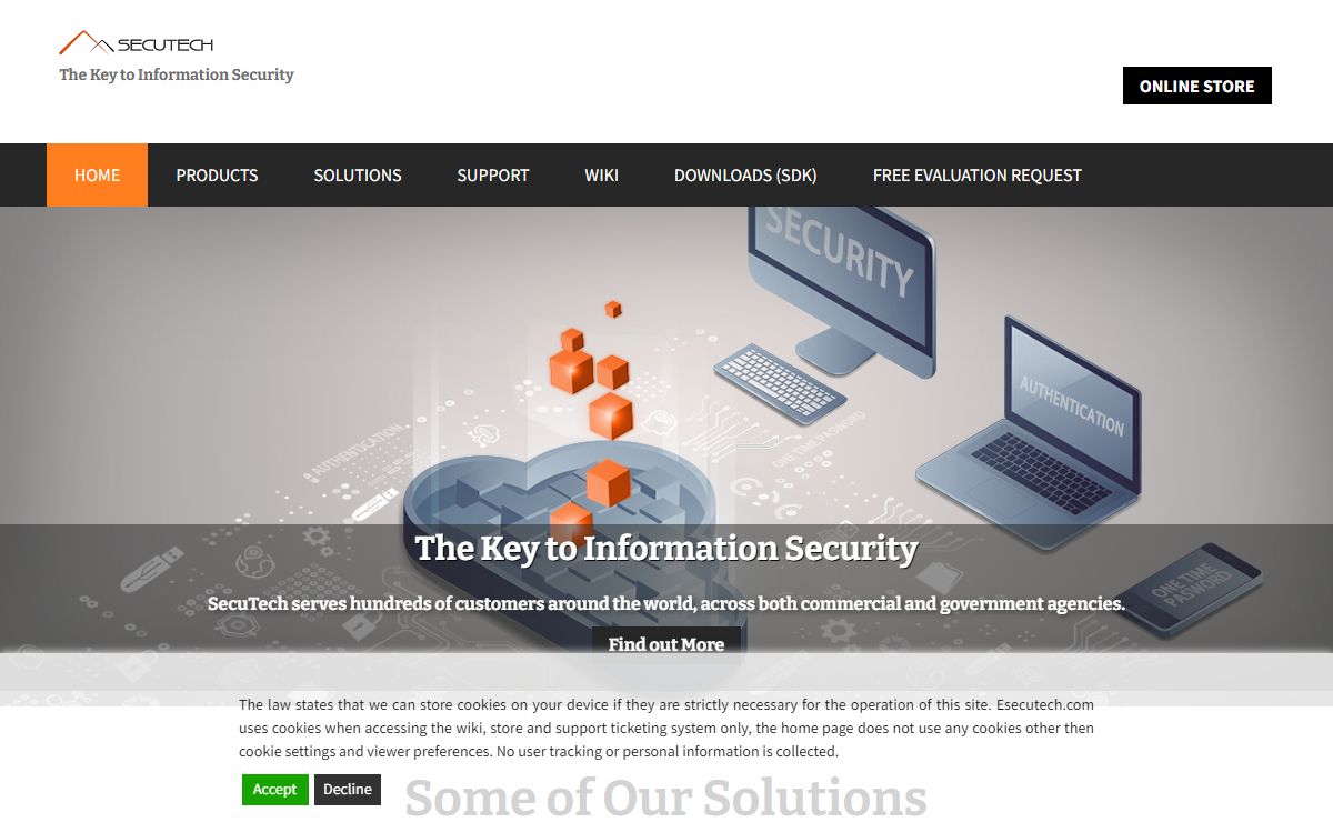 SecuTech Solutions | Software Protection and Licensing, Two Factor Authentication, One Time Password, Secure Mass Storage