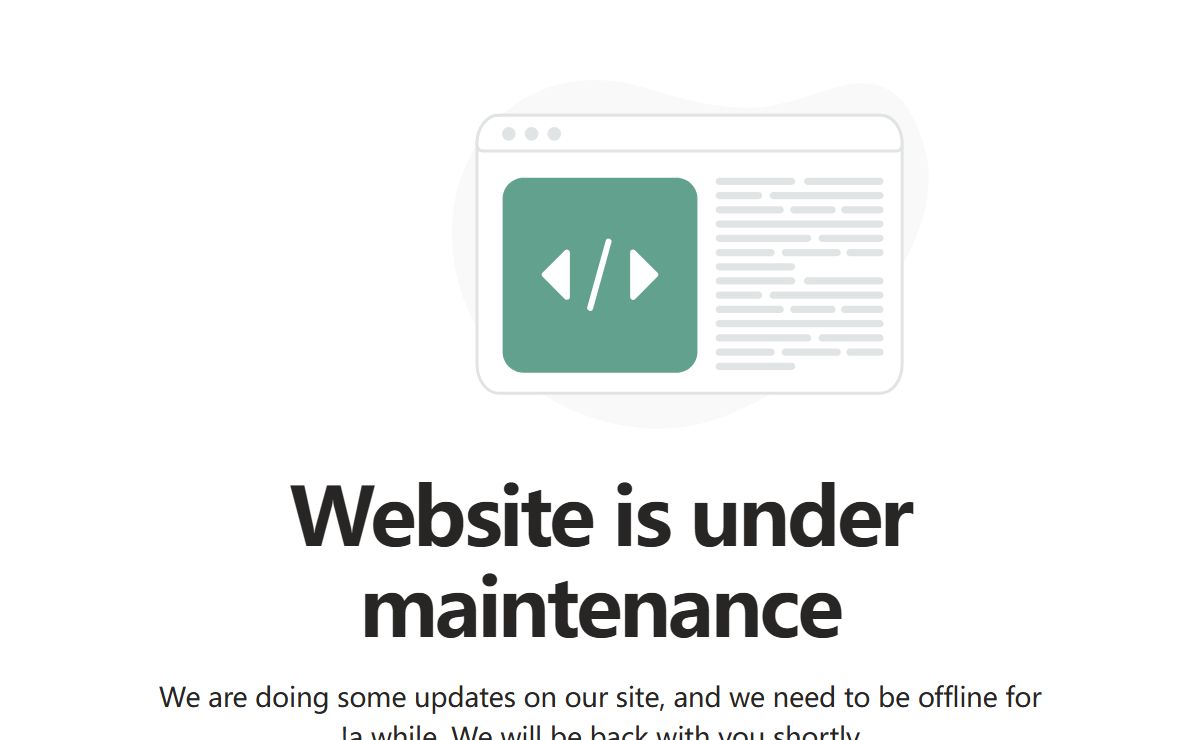 Maintenance Page | WordPress site