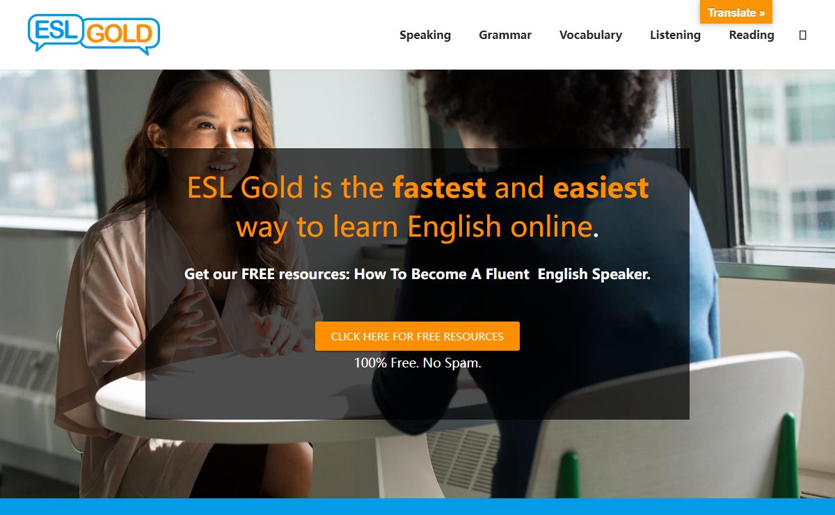 ESL Gold - Free resources to help you learn English as a second language