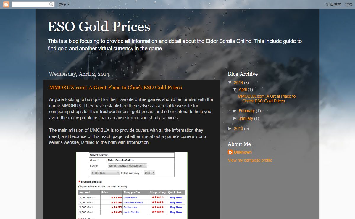 ESO Gold Prices