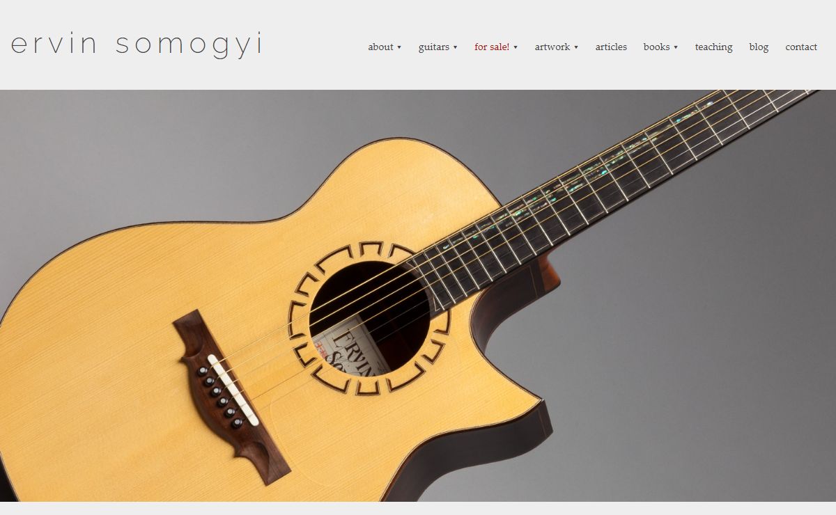 Ervin Somogyi – Maker of high-end steel string guitars.
