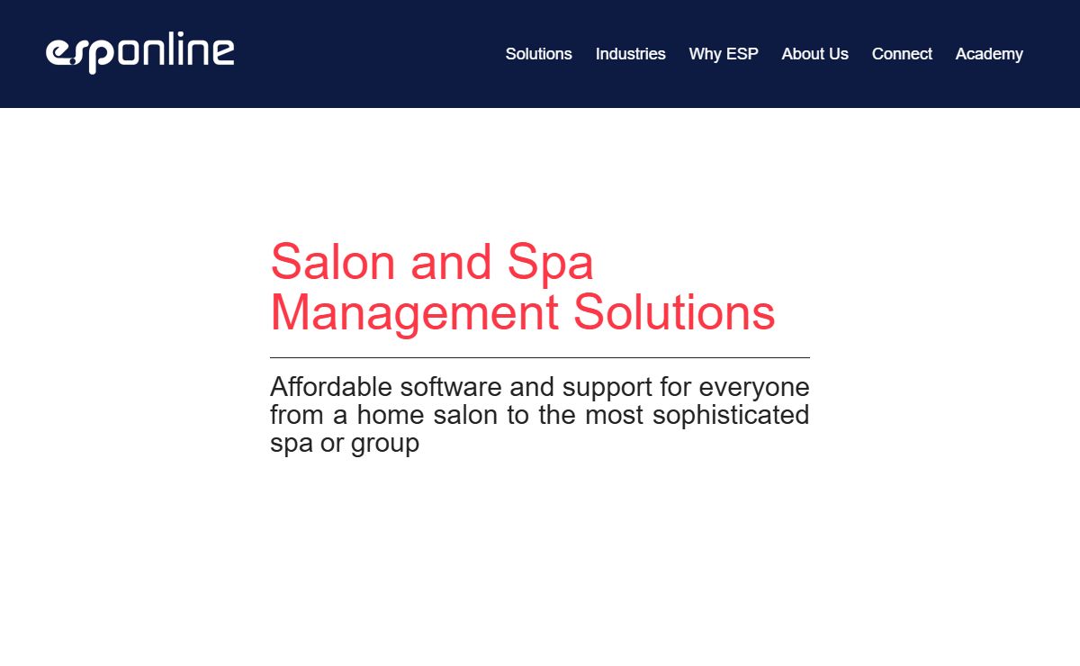 ESP Online – Affordable Salon & Spa Management Solutions