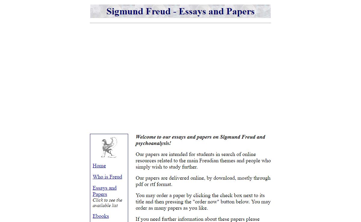 Sigmund Freud Essays and Papers