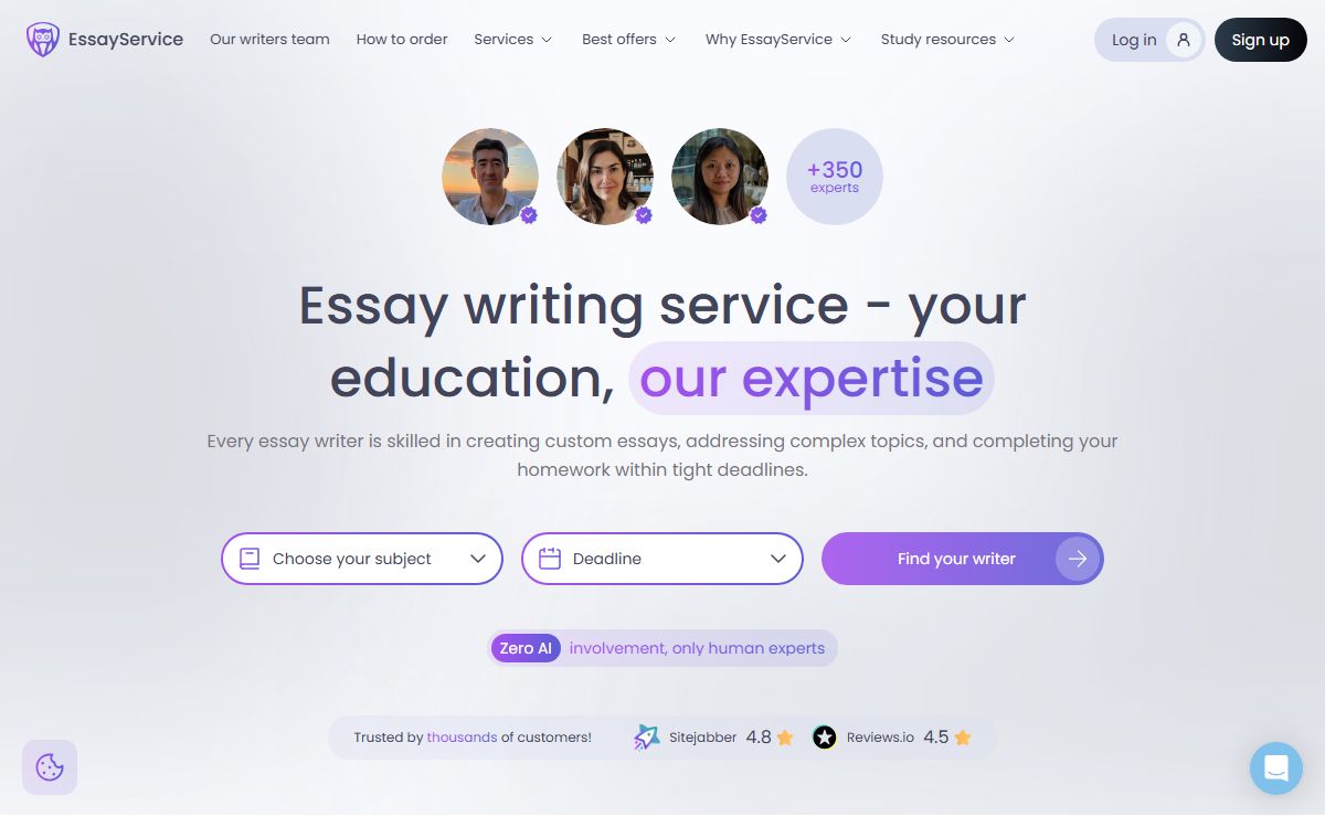 Essay Writing Service | Write My Essay for Me without AI