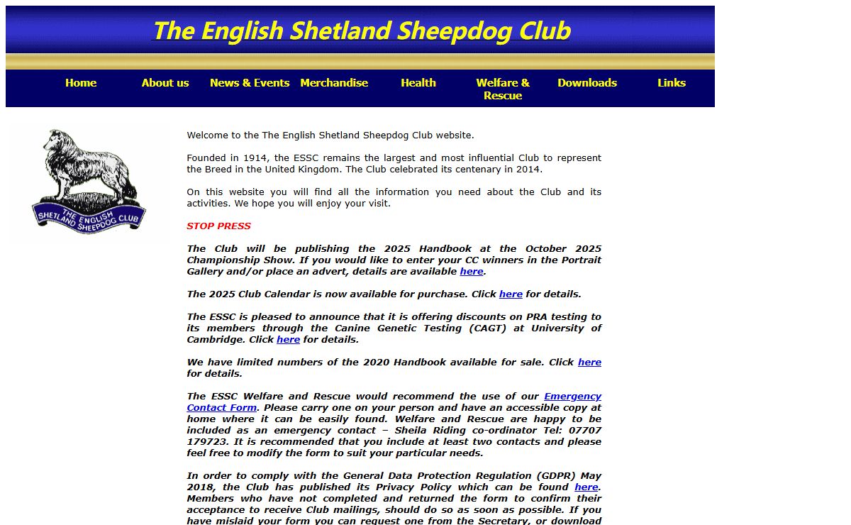 Welcome to The English Shetland Sheepdog Club