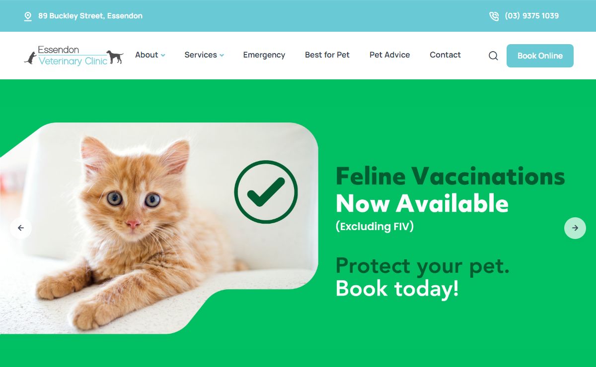Essendon Vet Clinic - 89 Buckley St, Essendon - (03) 9375 1039