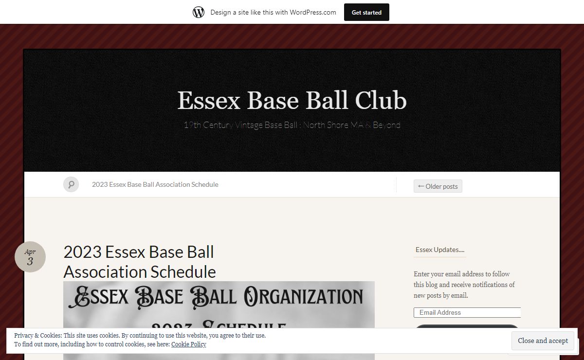 Essex Base Ball Club « 19th Century Vintage Base Ball : North Shore MA & Beyond