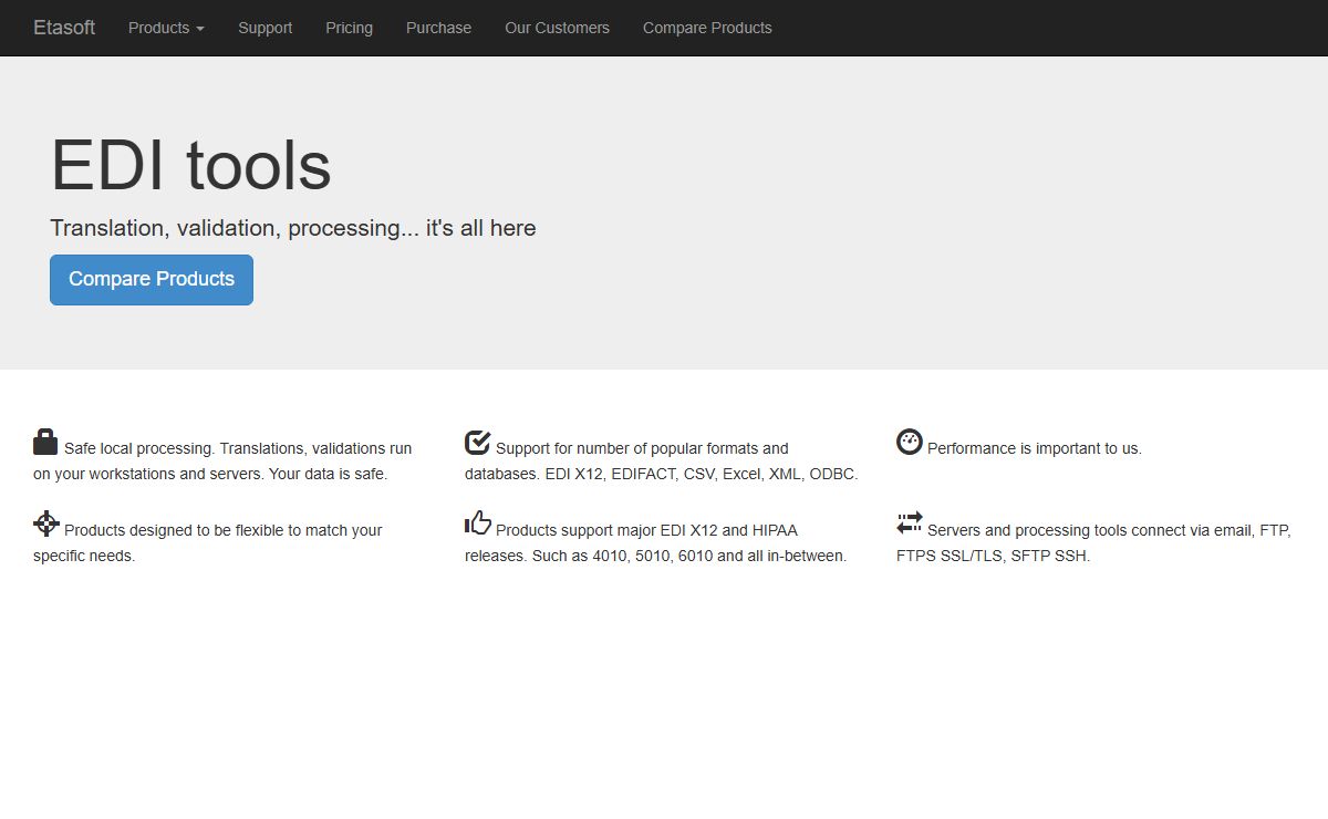 EDI Translator for EDI X12, EDIFACT, XML, CSV and database import export