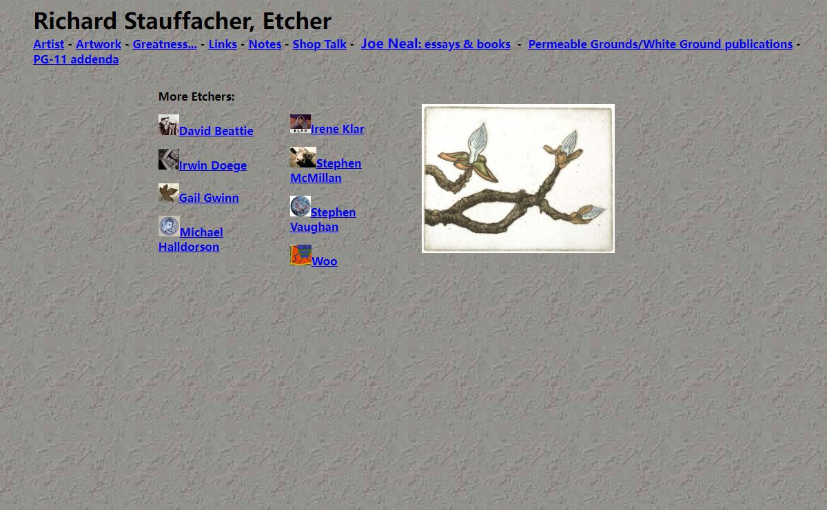Richard Stauffacher, Etcher/Printmaker