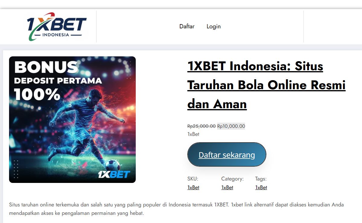 Alternatif Login Resmi 1XBET, Agen Judi Bola Terpercaya