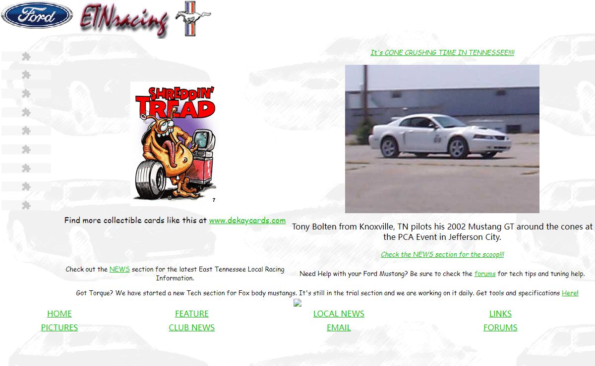 Tennessee Racing - East Tennessee's Local Auto Racing Information Website
