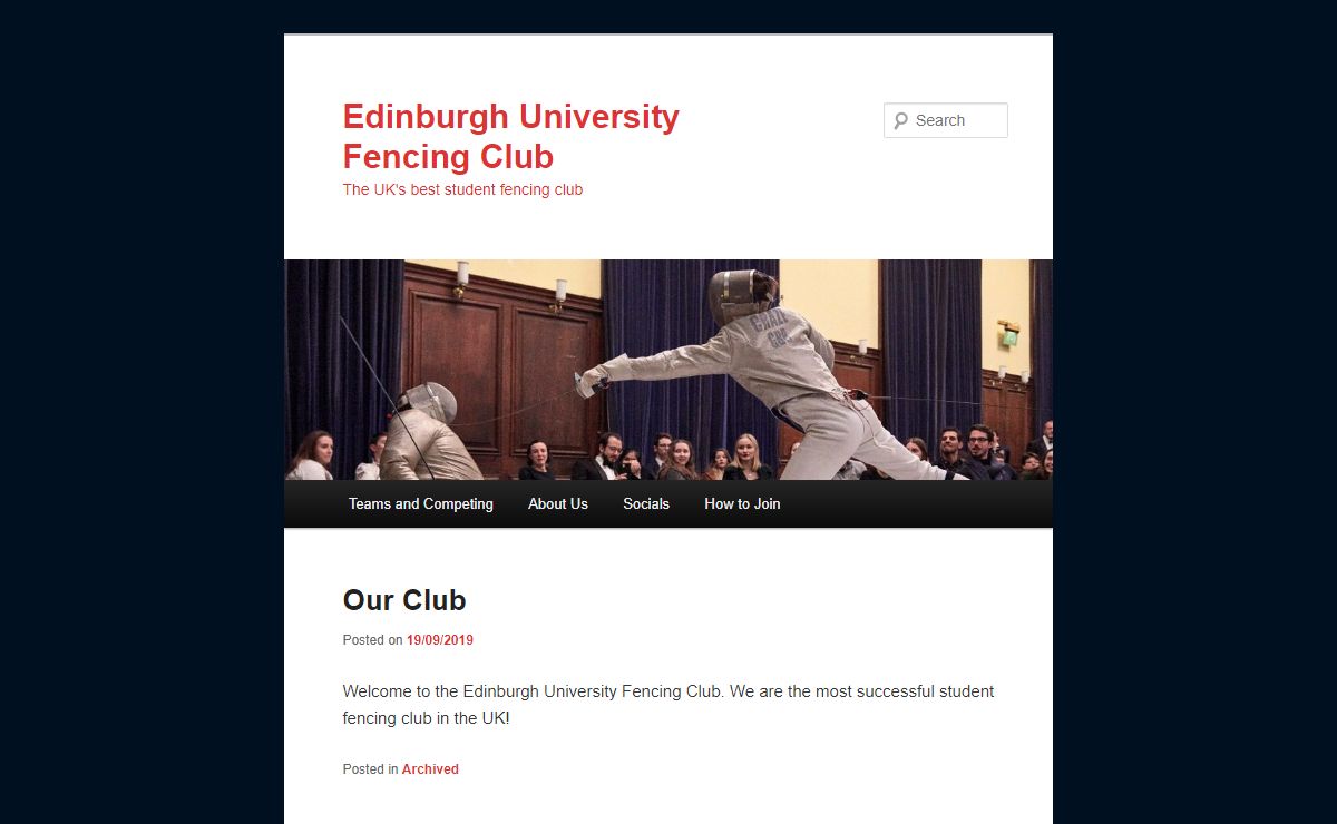 Edinburgh University Fencing Club | The UK's best student fencing club