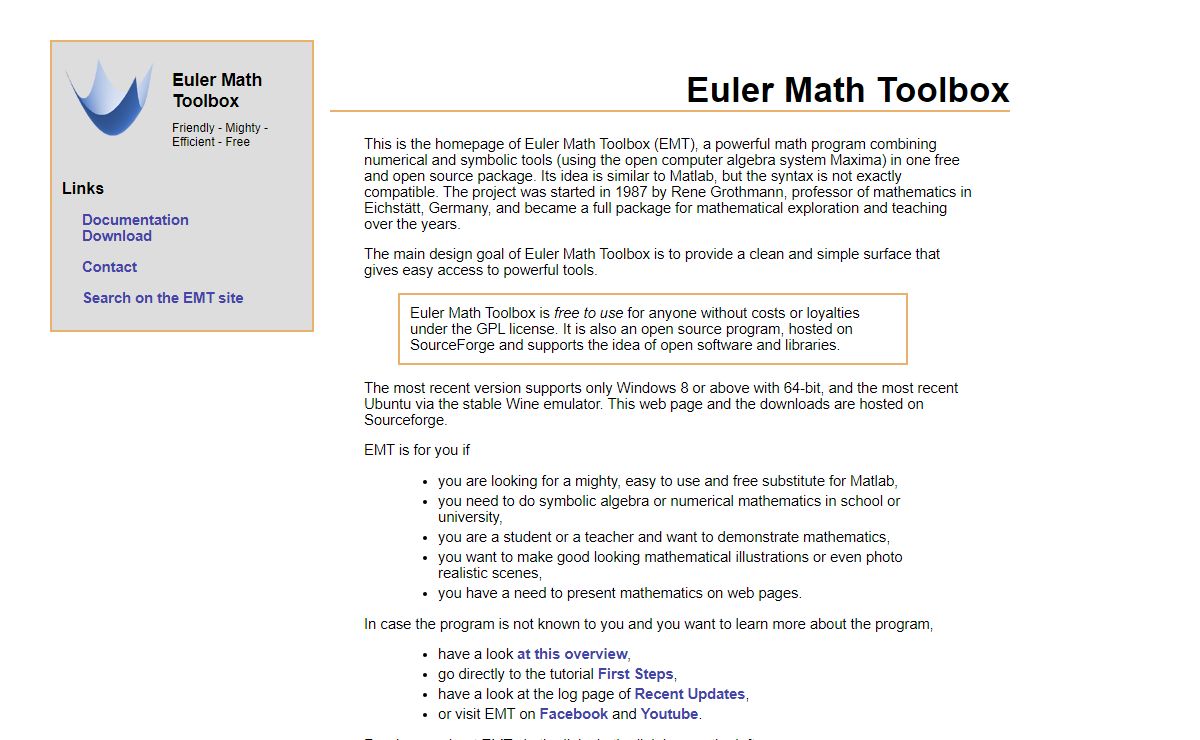 Euler Math Toolbox - News