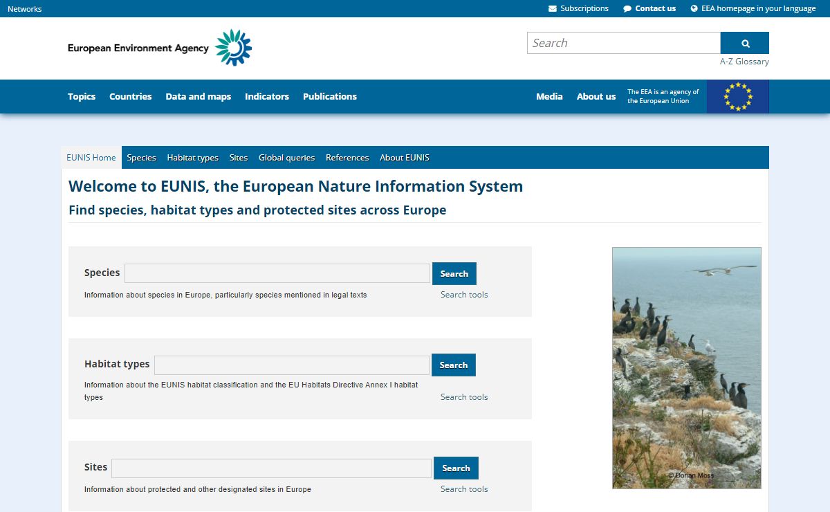 EUNIS -Welcome to EUNIS Database