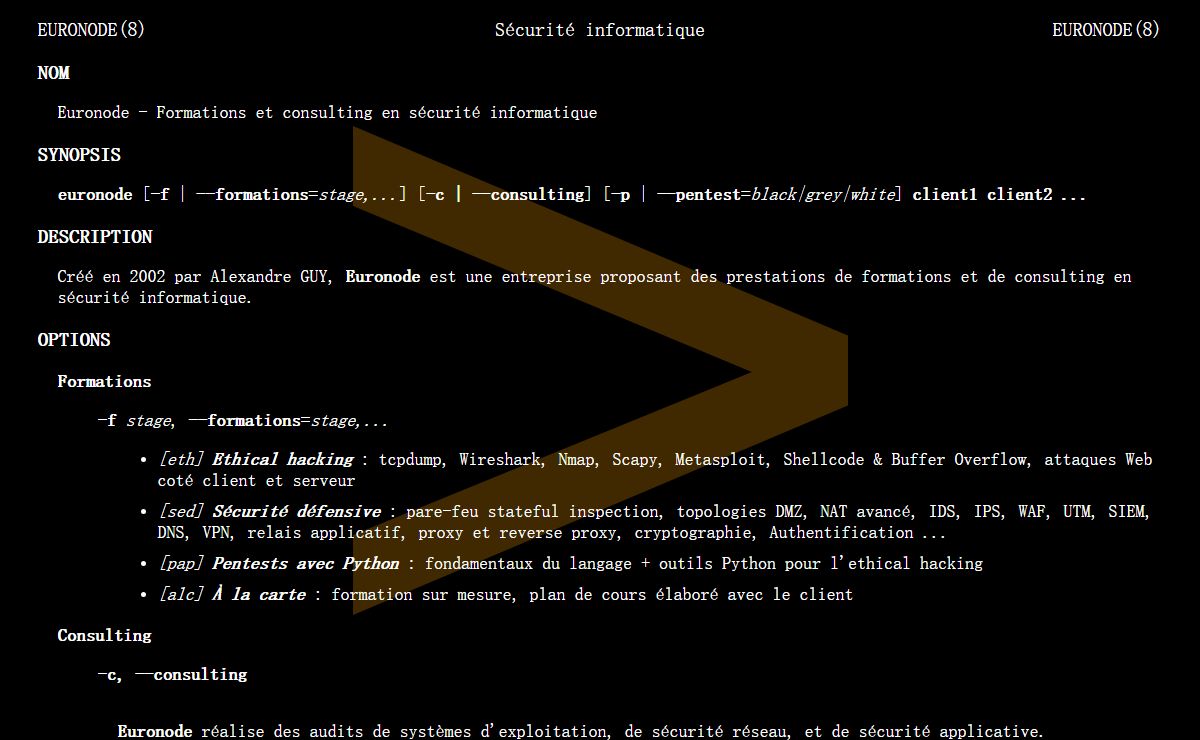 Euronode - Formations et consulting en sécurité informatique