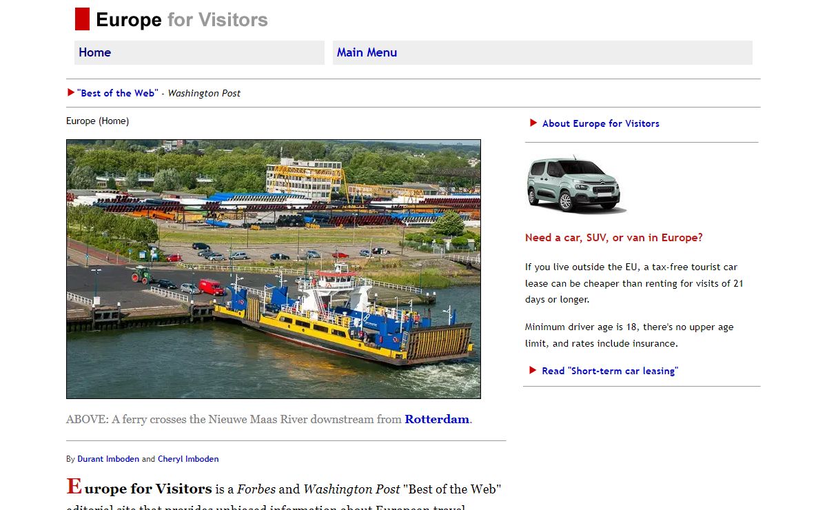 Europe for Visitors | Europeforvisitors.com