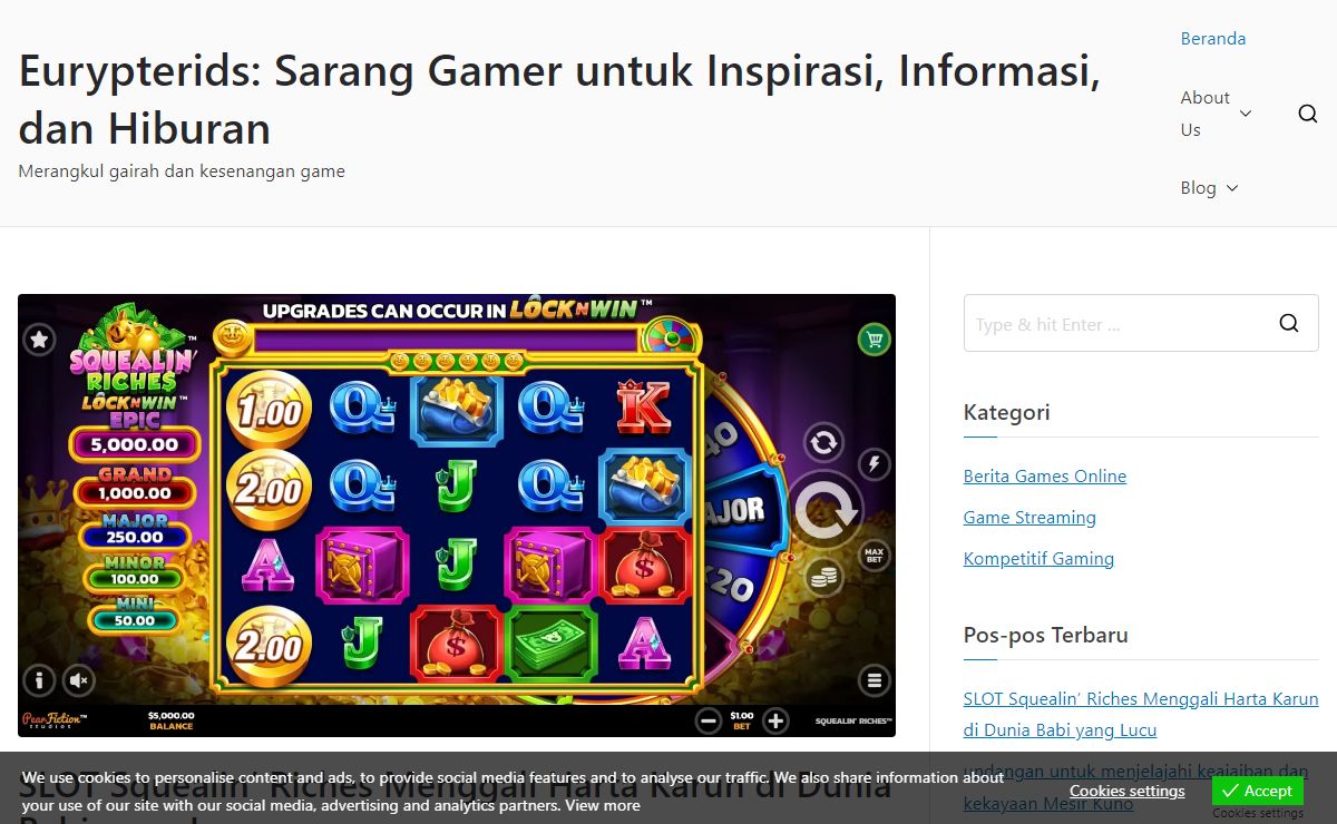 Eurypterids: Sarang Gamer untuk Inspirasi, Informasi, dan Hiburan