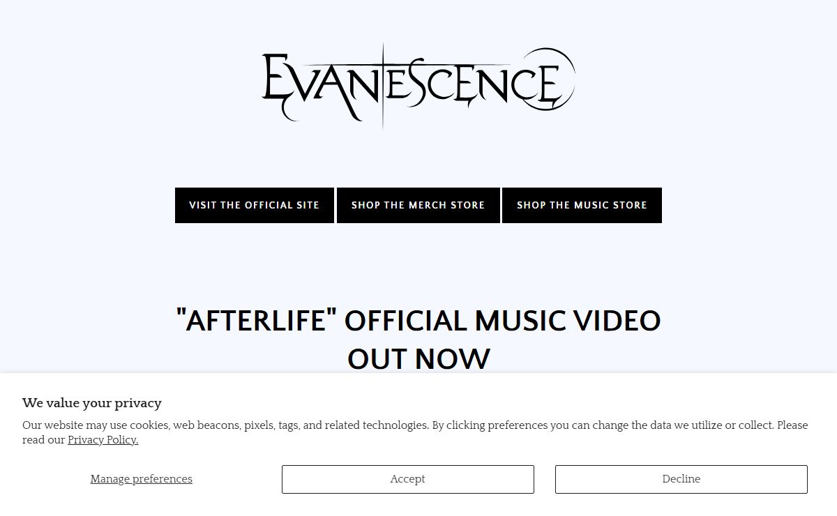 Evanescence Official Store