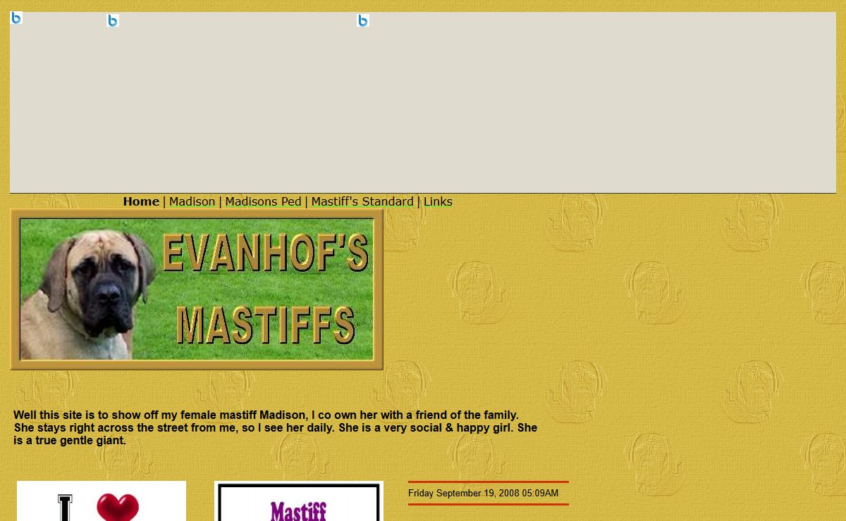 WELCOME TO EVANHOF MASTIFF'S