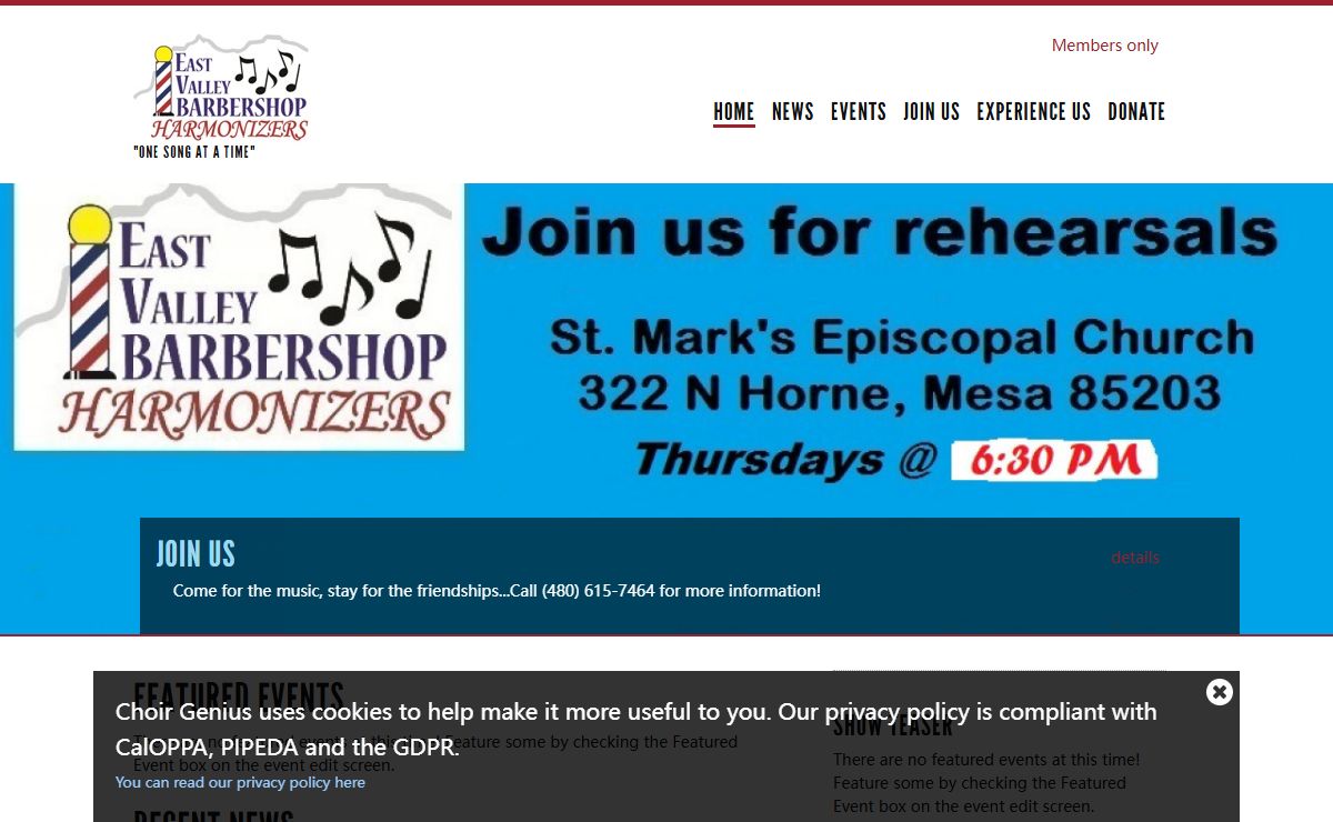 Welcome to East Valley Harmonizers | East Valley Harmonizers