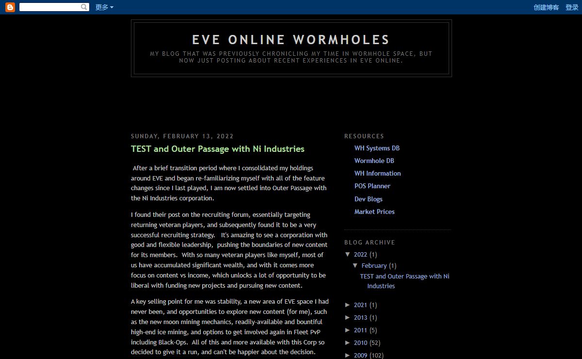 EVE Online Wormholes