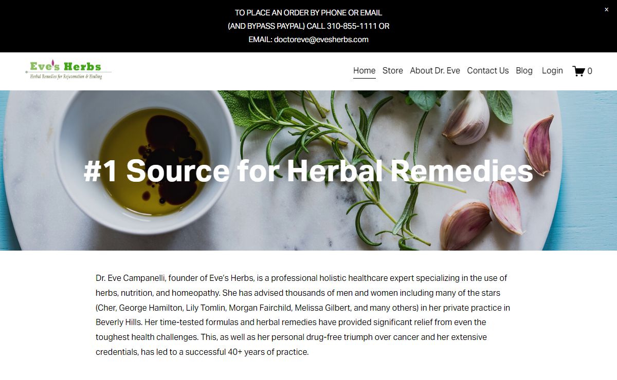 Herbal Remedies & Holistic Health Supplements | Eve's Herbs