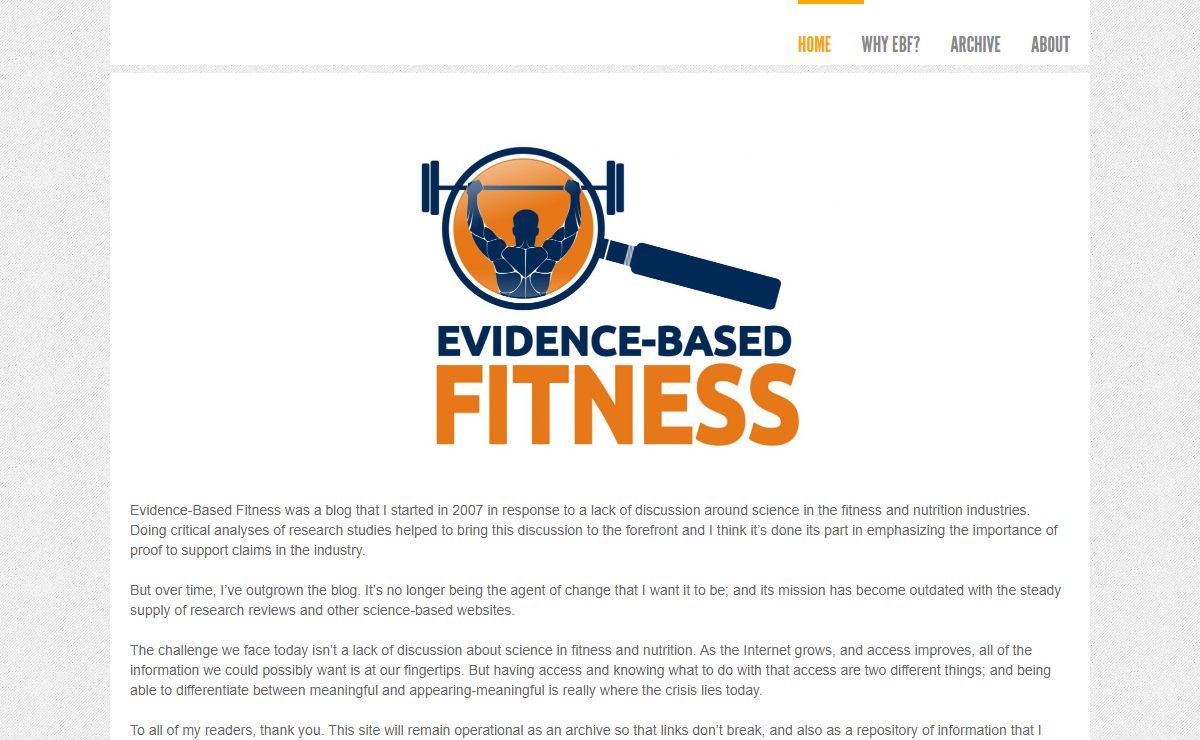 Evidence Based Fitness - Critical Reviews of Research in Fitness