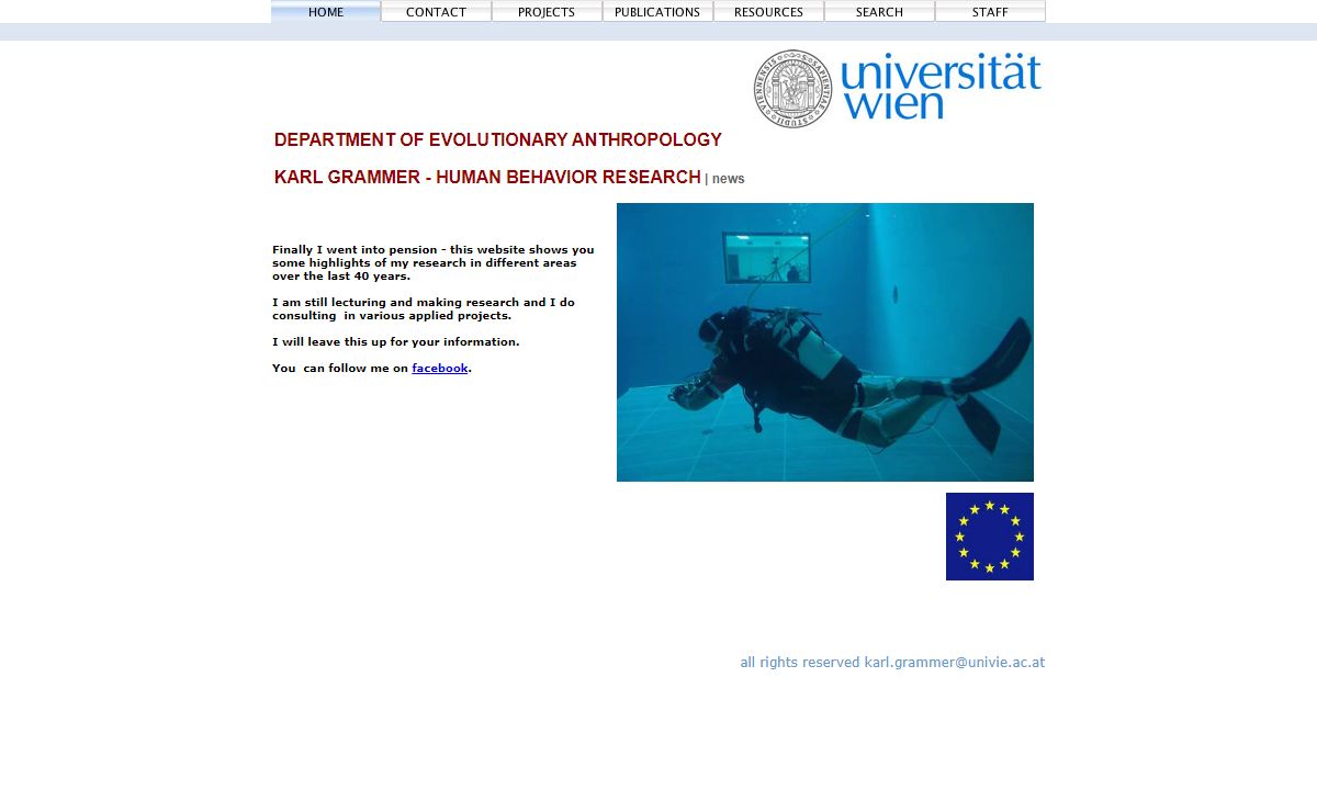 UNIVERSITY OF VIENNA - DEPARTMENT OF ANTHROPOLOGY